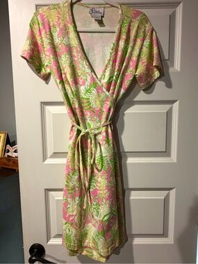 Lilly Pulitzer Jungle Road Wrap Dress Sz 8 🩷